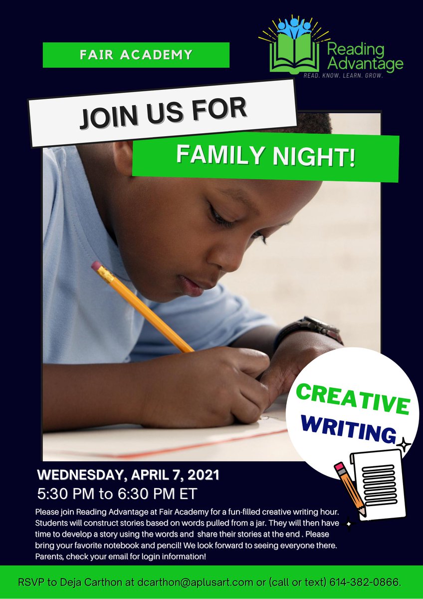 SummerAdvantage's tweet photo. Join us for a FUN-FILLED Family Night!! To learn more about Reading Advantage please visit us online at https://t.co/5ARs90arbj
#readingadvantage.#afterschool #tutoring #columbusohio #aplusacademy https://t.co/KvrYbbL7JN