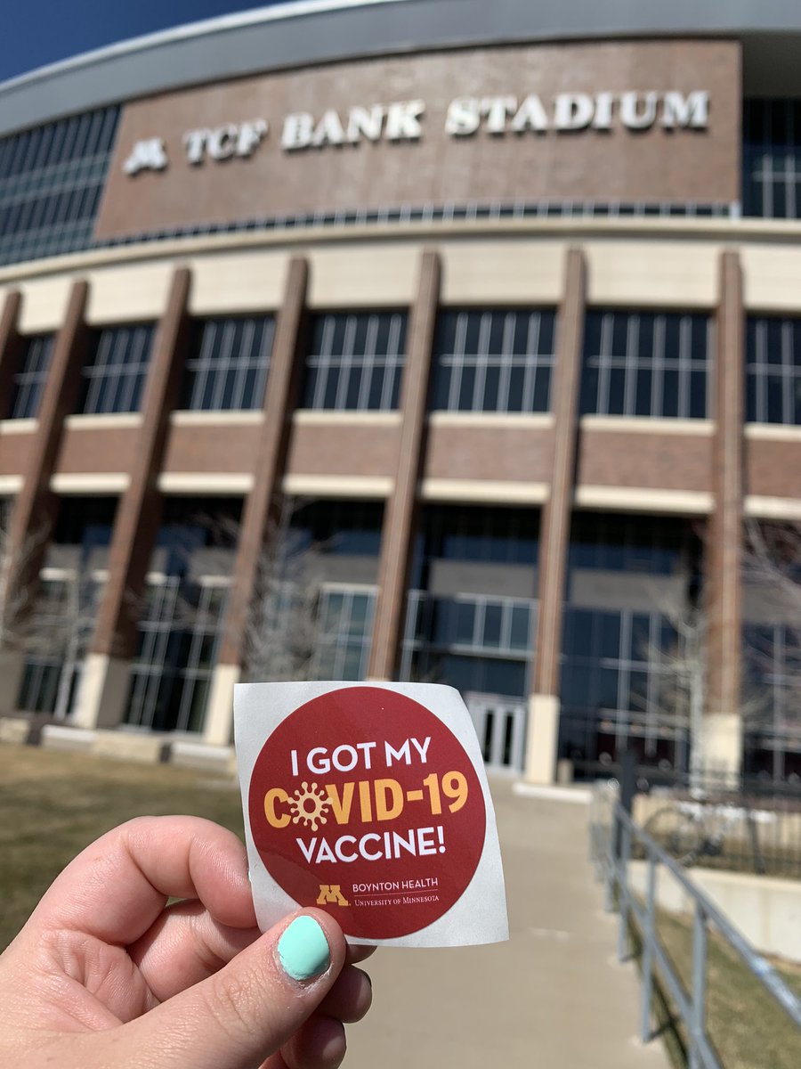 MarissaNivison's tweet photo. Getting my covid vaccine at the university’s stadium is slightly making up for the stadium fee I’ve paid every semester as a grad student #vaxcrew https://t.co/WGPgQRG9nn