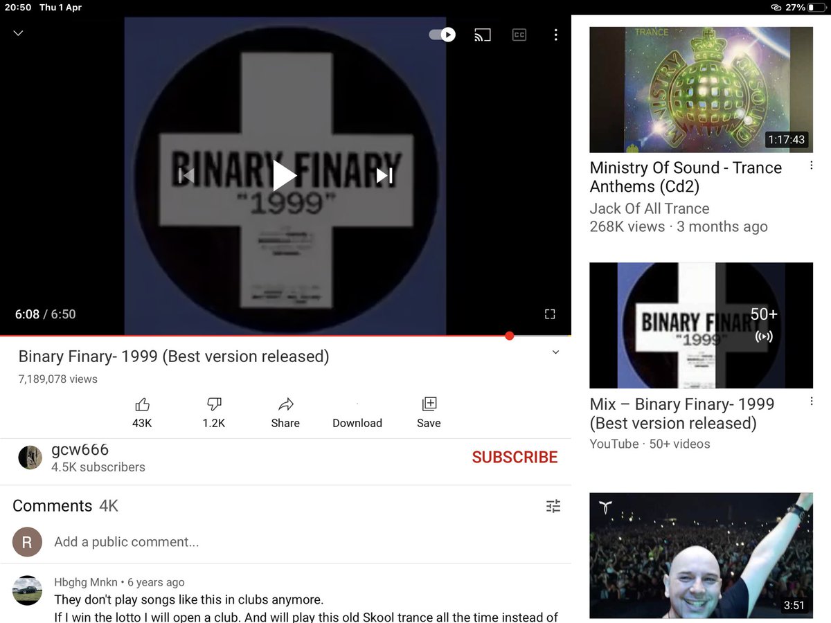 regtardis's tweet image. #binaryfinary COMPACT GENIUS ELECTRO DANCE HOUSE TRANCE FINARY.......BUT ONLY THIS VERSION xxxxxxxxxxx
Binary Finary- 1999 (Best version released) youtu.be/p8IVONhSEY0 via @YouTube