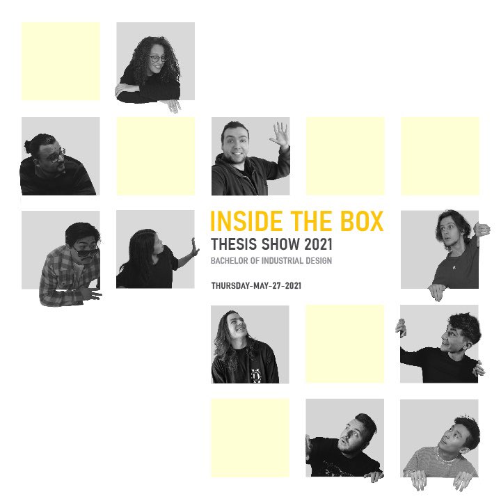 HumberIDesign's tweet photo. A year spent inside our boxes; innovating, creating, and learning. Humber Industrial Design class of ‘21 is excited to present to you our outside the box thesis projects. Save the date! #humberindustrialdesign #designathumber #industrialdesign #productdesign #humbercollege https://t.co/1rJ4xFVOXK