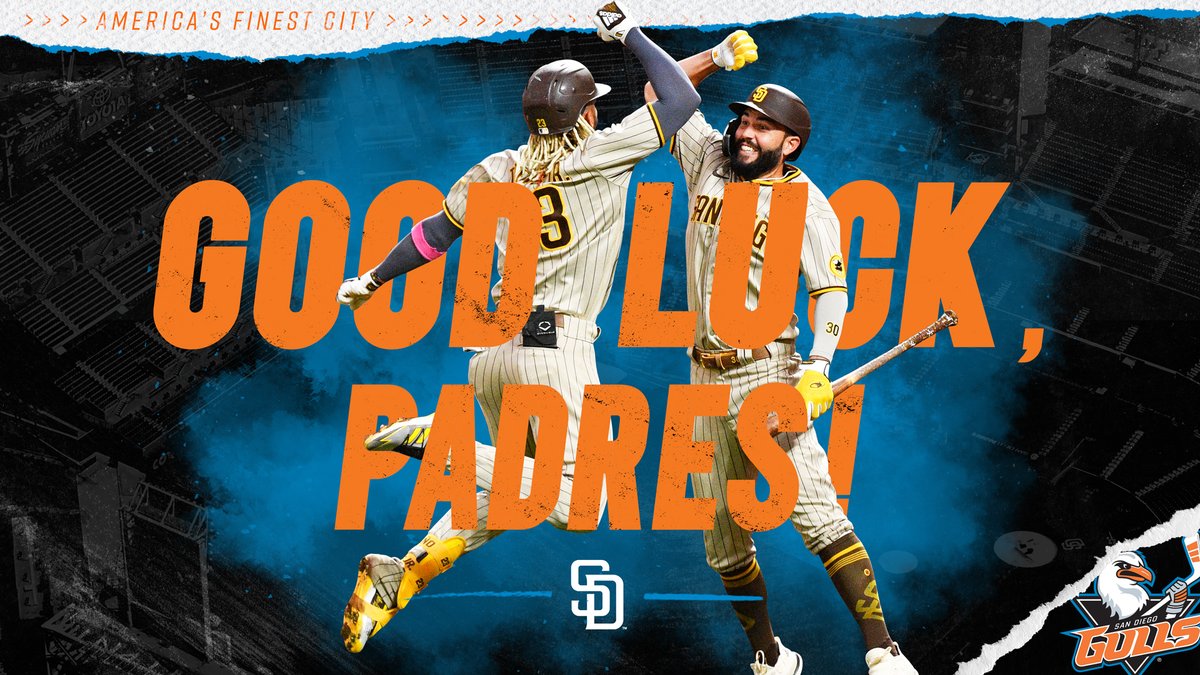 SDGullsAHL's tweet photo. Root, root root for the home team!

Sending good luck and stick taps to our friends over @Padres. https://t.co/EaDaxdImEu