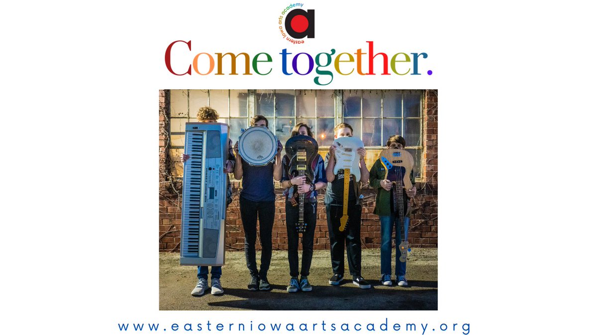 EasternIowaArts's tweet photo. Local. Professional. Supportive. Family.
Join us at the Eastern Iowa Arts Academy and enjoy an arts experience that fits your personal identity. All youth are accepted, supported and encouraged to explore the arts! #easterniowaartsacademy #youtharts #cedarrapids https://t.co/w4wEMAwmal