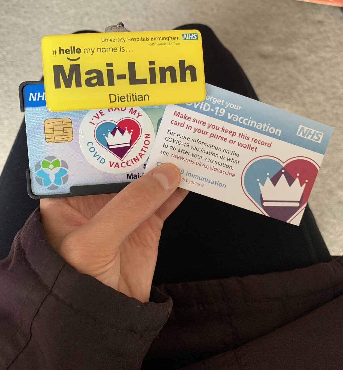 2nd covid vaccine ✅ thanks again to the fab team at Hawthorn House <a href="/uhbtrust/">University Hospitals Birmingham</a>