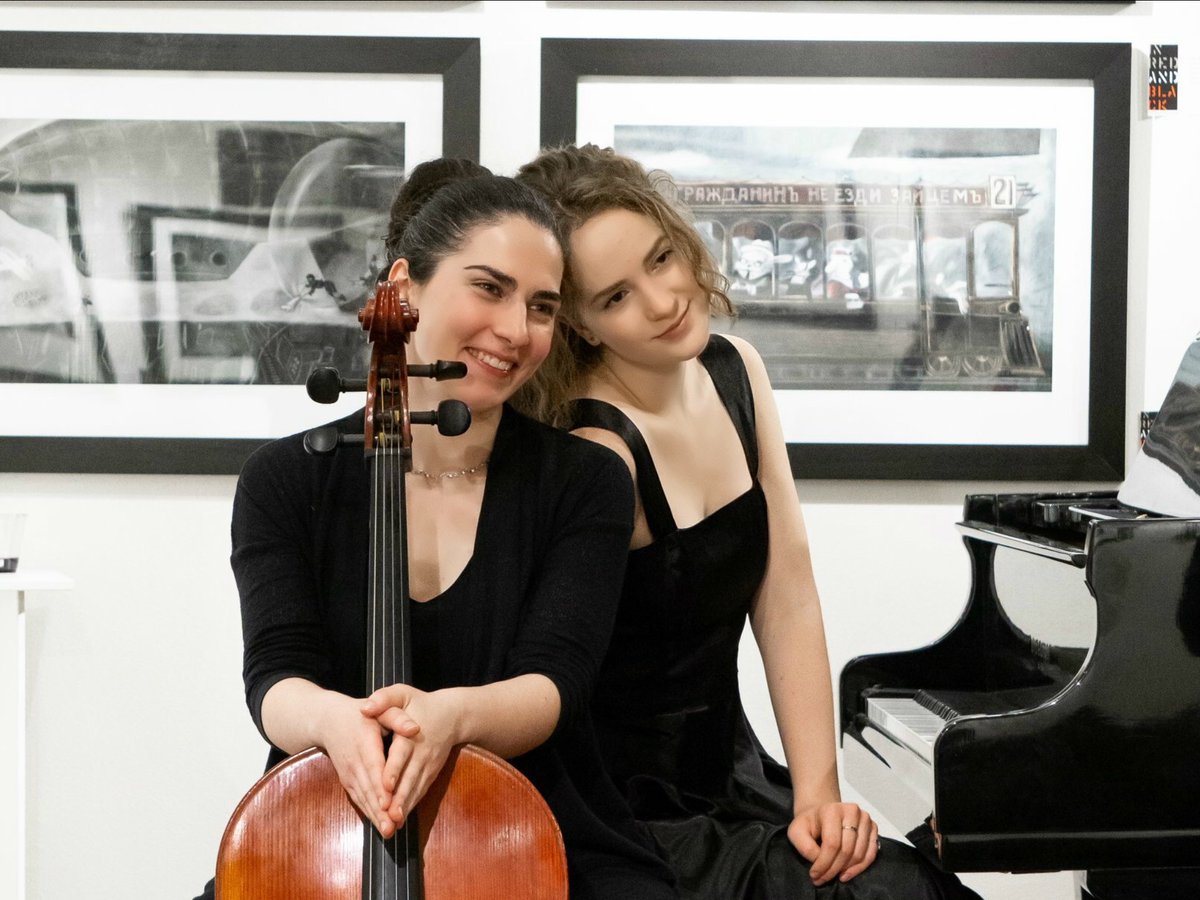 rccOurTexas's tweet photo. On April 8, We invite you to the RCC - Our Texas. We will hos a musical event at 7PM. 

"From Classical to Neoclassical" by Hasmik Vardanyan (cello) and Alisiya Boiko (piano) https://t.co/mBdnxjN7fO