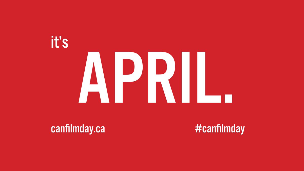 CanFilmDay's tweet photo. It's April. 

Which means... #CanFilmDay is this month!

📣Sound off here - which Canadian film are you most excited to watch on April 21st? https://t.co/nBTHFpxY9S