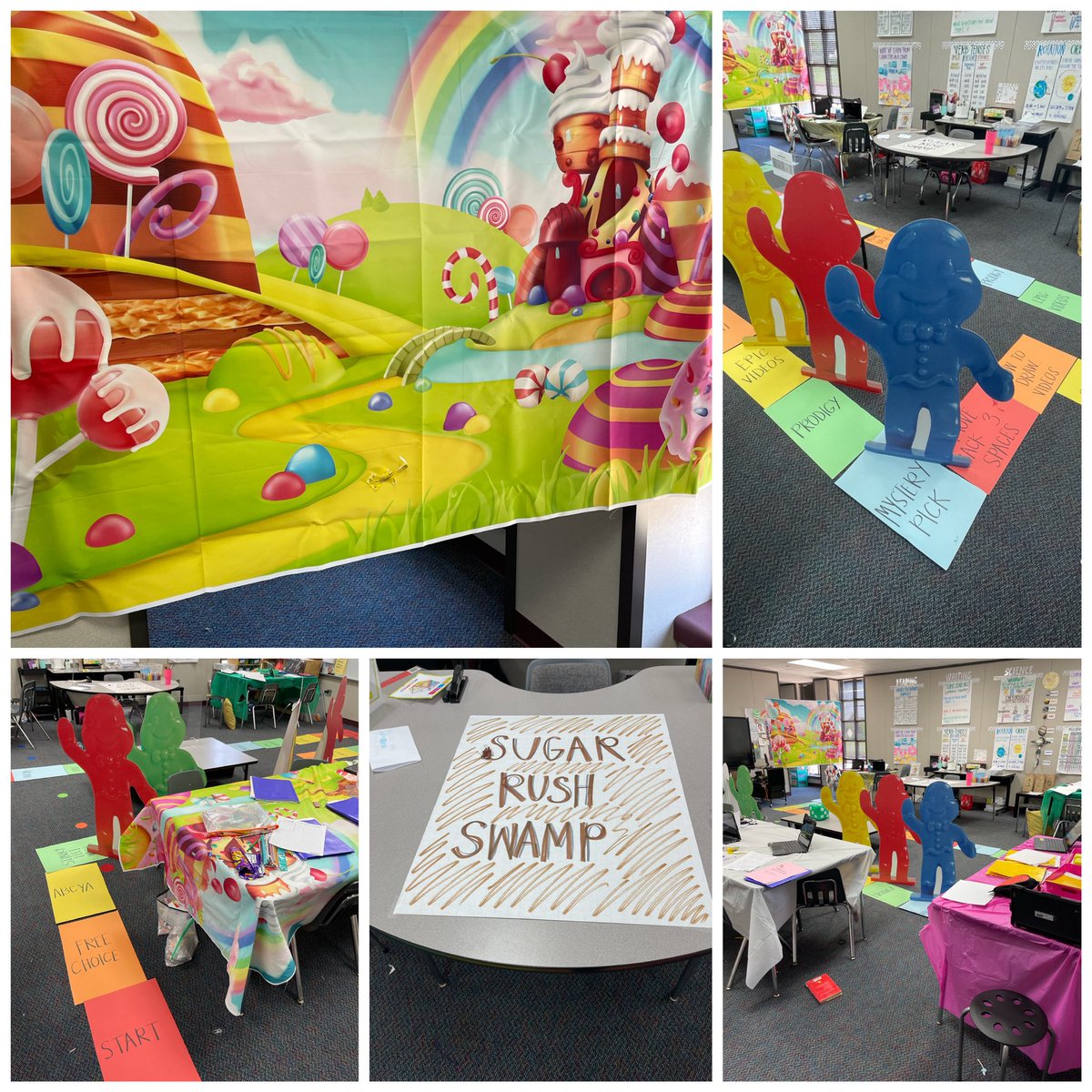 Way to go Ms. Walker. She transformed her entire room into Candyland! <a href="/LeeCFISD/">Lee Elementary</a> #cfisdspirit
