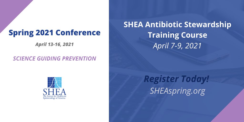 SHEA (@shea_epi) on Twitter photo Registration is open for the #SHEASpring2021 Antimicrobial Stewardship Track, April 7-9th featuring <a href="/Payal_Patel/">Payal K. Patel</a> @Dr_Mike_Stevens, <a href="/ErinMcCreary/">Erin McCreary</a>, <a href="/BradSpellberg/">Brad Spellberg</a>, <a href="/ValerieVaughnMD/">Valerie Vaughn</a> and many more fab speakers. sheaspring.org/program/certif… Registration is open for the #SHEASpring2021 Antimicrobial Stewardship Track, April 7-9th featuring <a href="/Payal_Patel/">Payal K. Patel</a> @Dr_Mike_Stevens, <a href="/ErinMcCreary/">Erin McCreary</a>, <a href="/BradSpellberg/">Brad Spellberg</a>, <a href="/ValerieVaughnMD/">Valerie Vaughn</a> and many more fab speakers. sheaspring.org/program/certif…