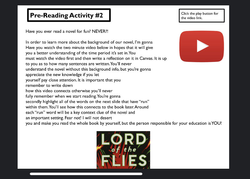 MrsLearman's tweet photo. I “Rick Rolled” my sophomores today! 🤣They had to read the directions and then watch a video that took them to Rick Astley’s video “Never Gonna Give You Up.”  The last word in each line of the directions are words to the song. The teenage eye rolls and groans were so worth it! https://t.co/6tbYaQAvn4