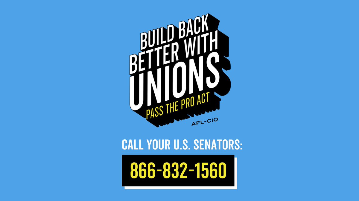 Here's a fact: Our laws are stacked against working people.

It's time we do something to take power from corporate America and give to to the working class.

The House took a huge step by passing the #PROAct. Now we need to call our Senators to get this done!