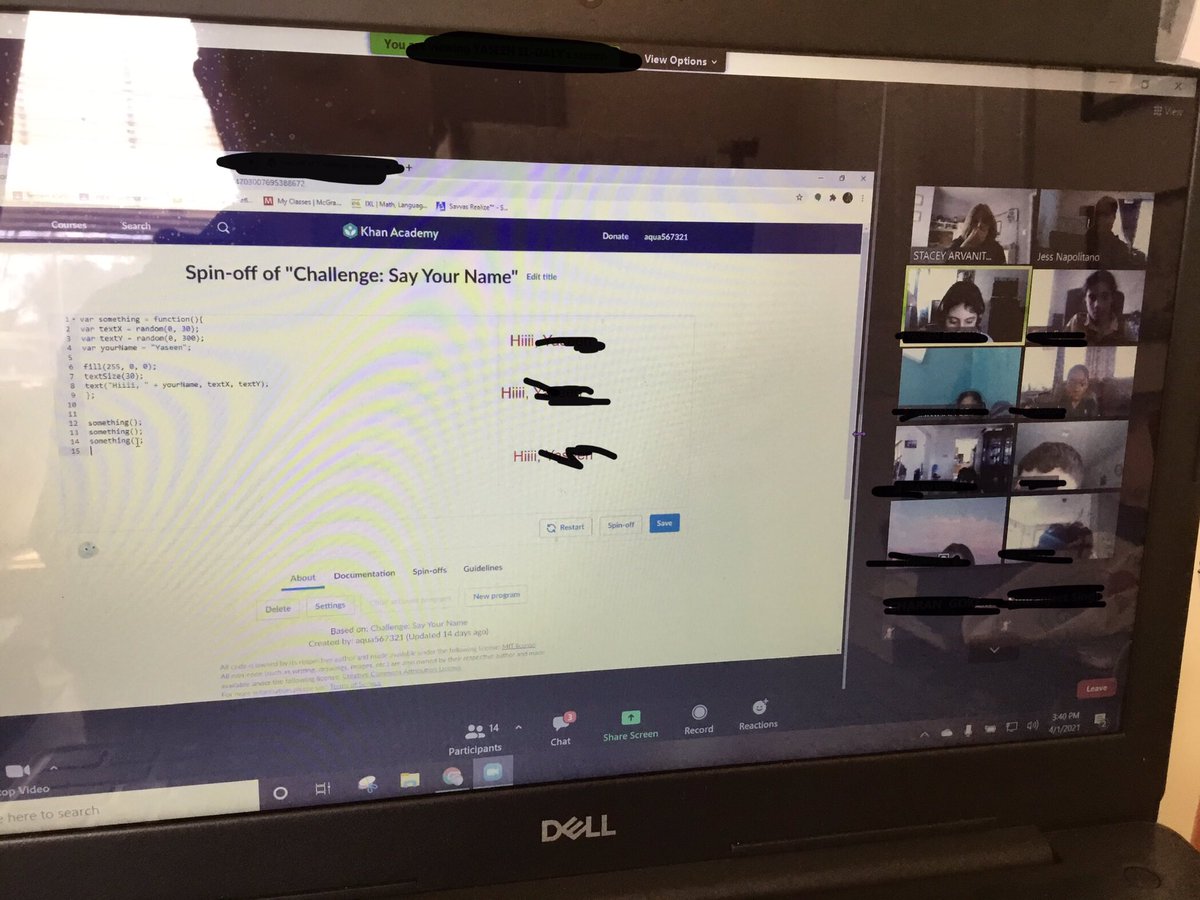 MissNapolitano's tweet image. NBD! Just my 5th grade #CodingClub25 teaching each other about #Variables and showing off their Coding skills. We explored lots of different coding sites like @codeorg and @ScratchJr We made the best of our Remote Situation &amp;amp; these students continue to impress! #CSforAll