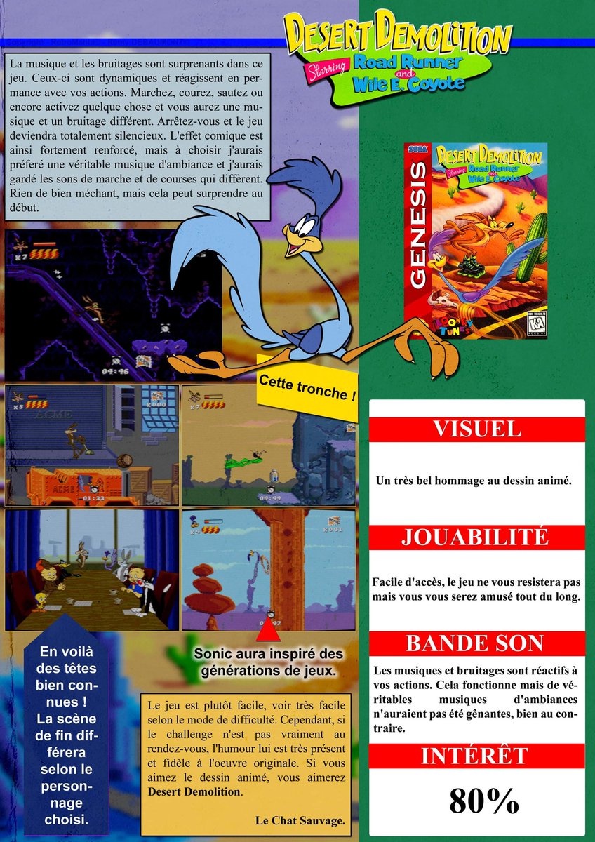 retro_mania_mag's tweet photo. Pourrez-vous attraper le nouveau #test #retrogaming de #DesertDemolition sur #Megadrive ? Il est disponible sur le site! https://t.co/myjVClJL0p
#retrogamingfrance #retrogamingfr #retrogaming #retrocollection #français #bipbip #coyote #enfance #nostalgie #videogames #jeuxvideo https://t.co/GyniGV4pN4