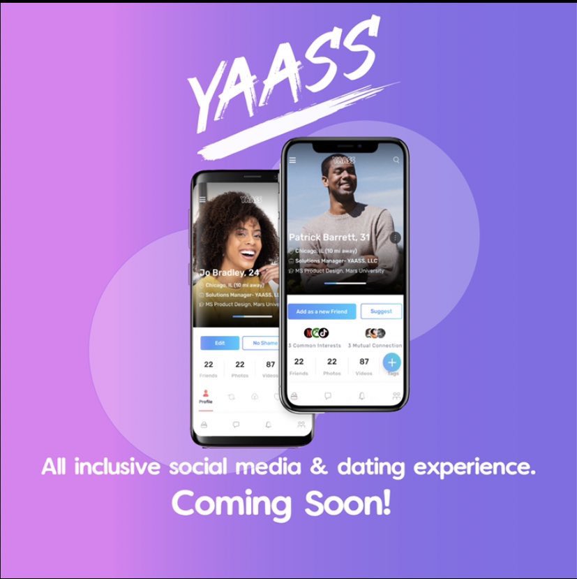 YAASS_app's tweet photo. Hello, World. We’re YAASS. We are here to change social networking and dating as we know it. #innovation #Entrepreneurship #networking https://t.co/D0GzCL7fn8