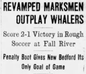 A new innovation was introduced by the ASL the next season and used a win percentage instead of cumulative points.Didn't stop the Marksmen juggernaut as they finished on .819 way ahead of the New Bedford Whalers on .693 and completed a hat trick of league titles #MarksmenMarch