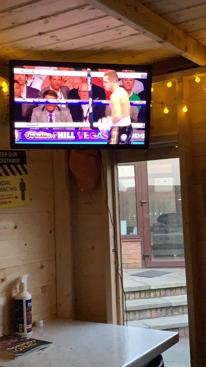 Rossjess2's tweet photo. @RealCFrampton you better do the bussiness on sat night I’ve just spend about 2 hours trying to sort a tv in my pub shed. #monthejackal 😀😀😀 https://t.co/cB72r0Wtlv