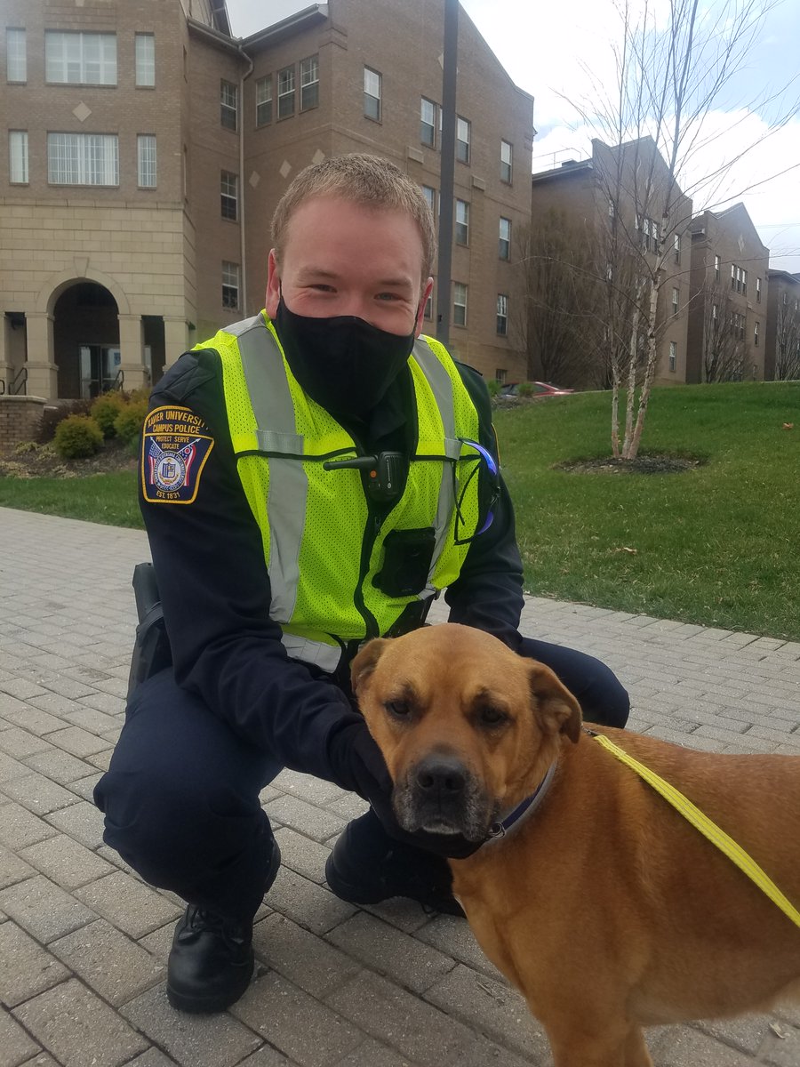 xavier_police's tweet photo. XUPD Ambassador Burrito braved the cold to visit Ofc. Leonard & Lt. Fuller helping out with the COVID-19 vaccine event at the Cintas Center today. Burrito thanks everyone who assisted or took a shot. #All41Day
@XavierU
#NationalBurritoDay https://t.co/IwXlPjCXri