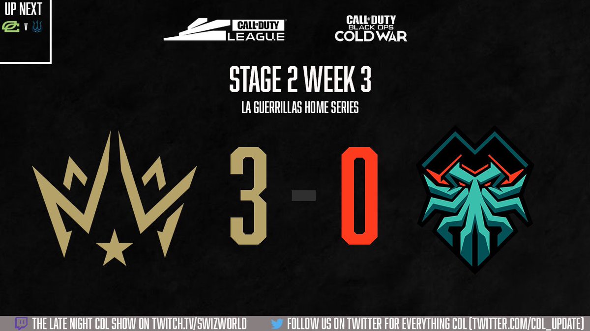 CDL_UPDATE's tweet image. [CDL SCORE UPDATE]

@DallasEmpire win the series 3-0 after a nail biting Control. Dallas in now 3-1 in Group B with Mutineers falling to 2-2.

#CDL2021 #CDLUpdate #DefendTheThrone #BuildanEmpire