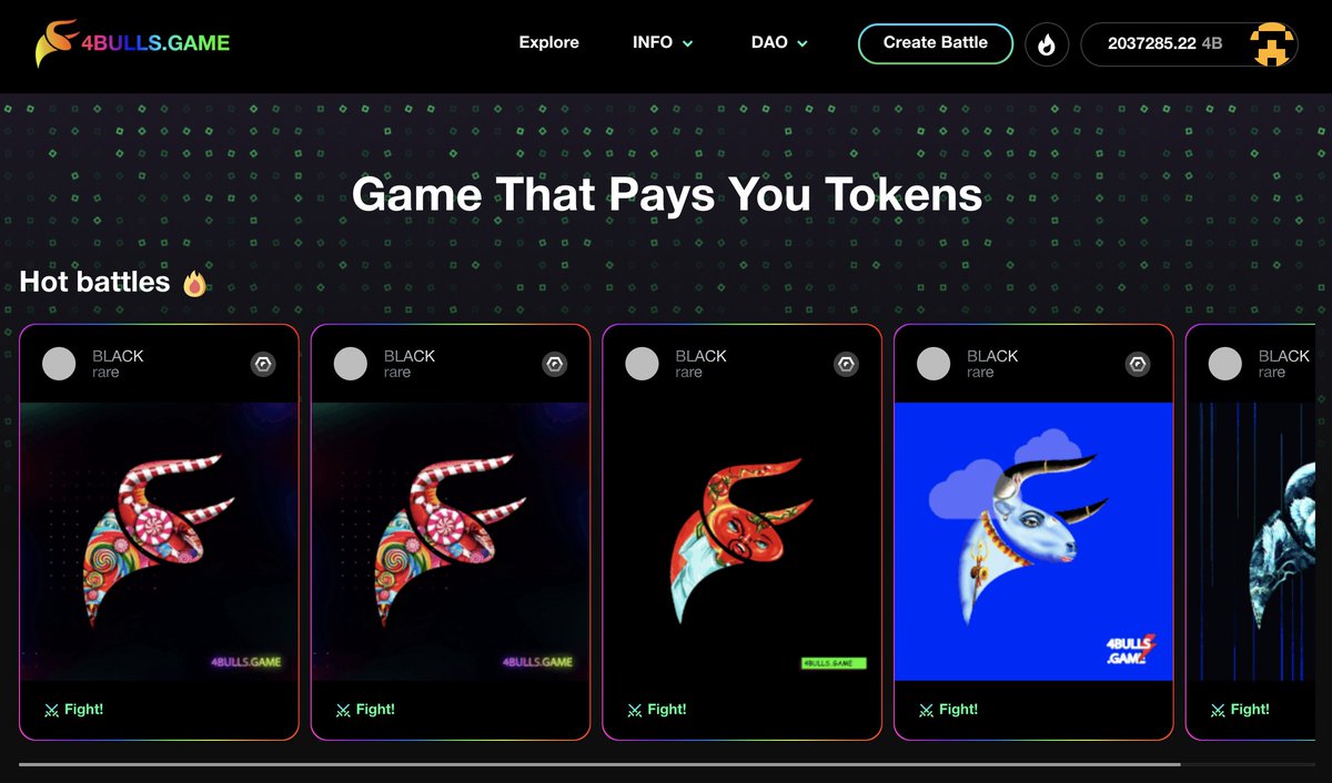 Stay connected! 

Ask questions and communicate with other 4BULLS.GAME community members on Telegram: t.me/public4bullsga…

#NFT #NFTs #gaming #staking #cryptocurrency #crypto #nftart #NFTartists #nftcollector #NFTCommunity