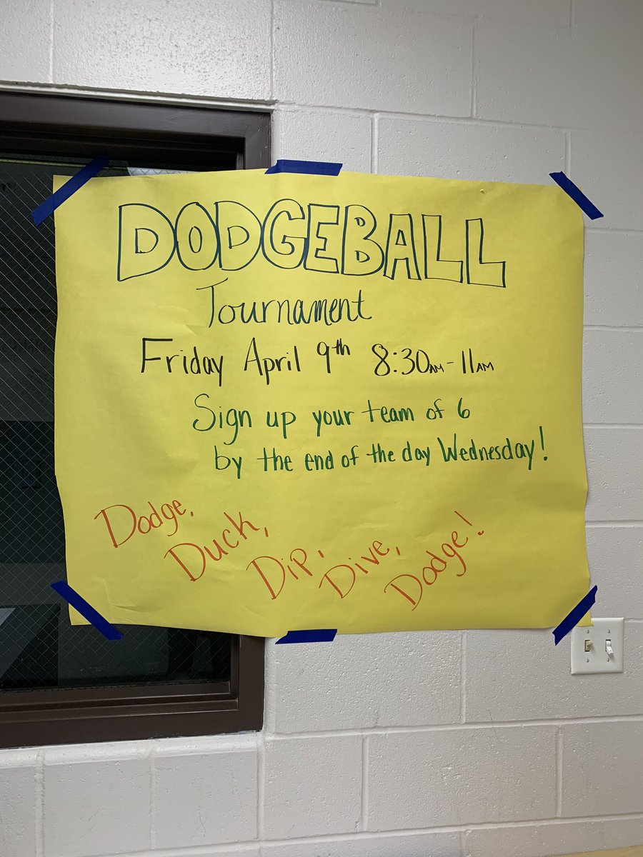 HaakeErin's tweet photo. That’s right dodgeball!! @GHSComets @Bccu2H https://t.co/4sXcVlrhIY