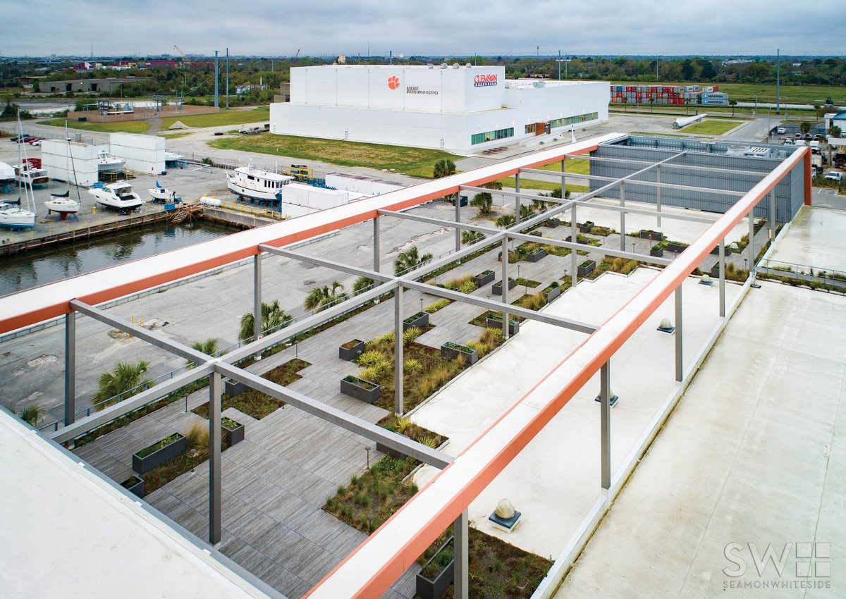 The Zucker Graduate Center #SWprojects
Located on the former Charleston Navy Base, the 70,000 sq. ft. facility is part of the Clemson University Restoration Institute.