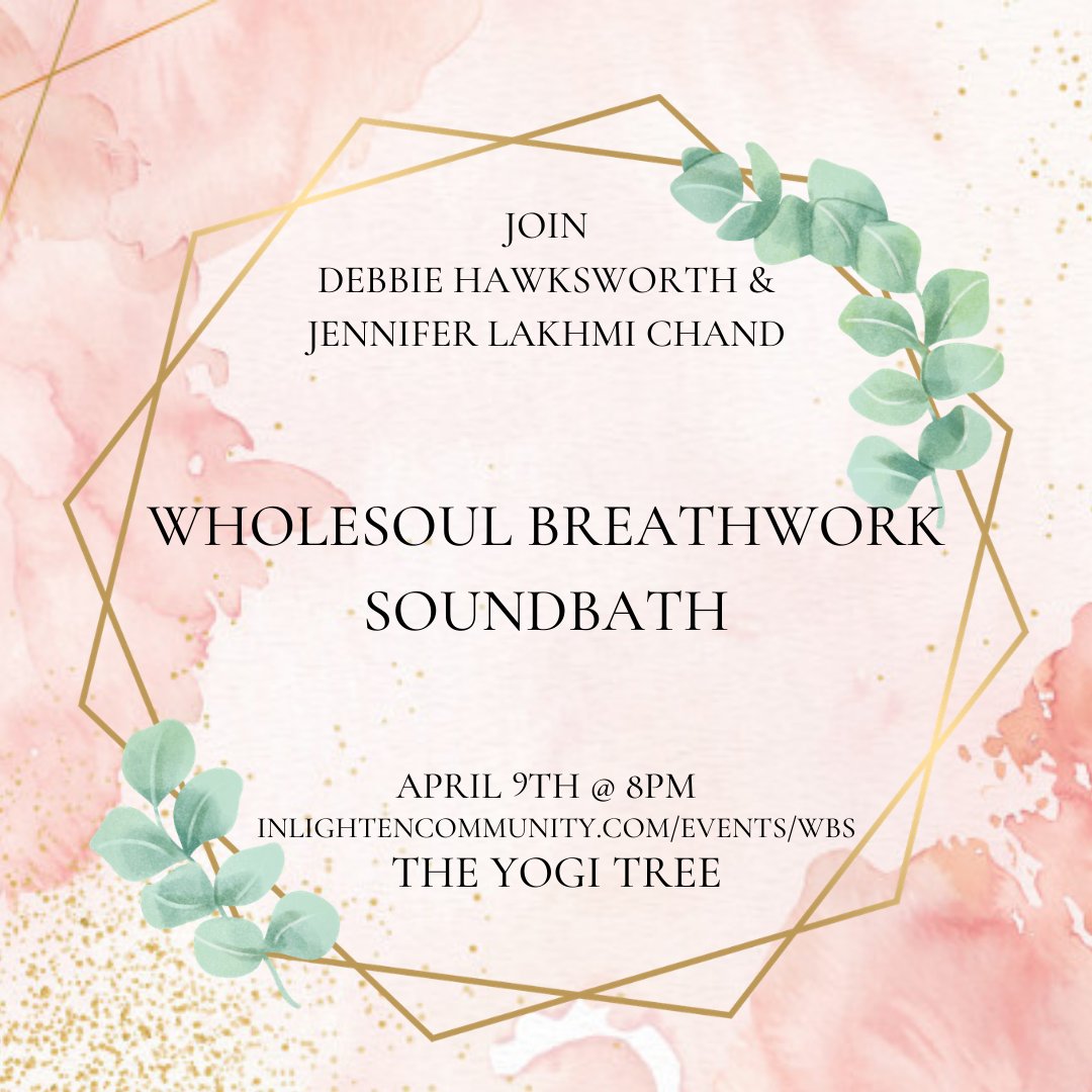 INlightenComm's tweet photo. Join us April 9th at 8PM for this powerful Breath Circle. Breathwork is an active meditation using a simple easy to learn breathing technique.
You can sign up via https://t.co/XQBoHzIFns. Would love to see you there!
#breathwork #virtualclass #healingcircle #meditation https://t.co/xgEMwNaMul