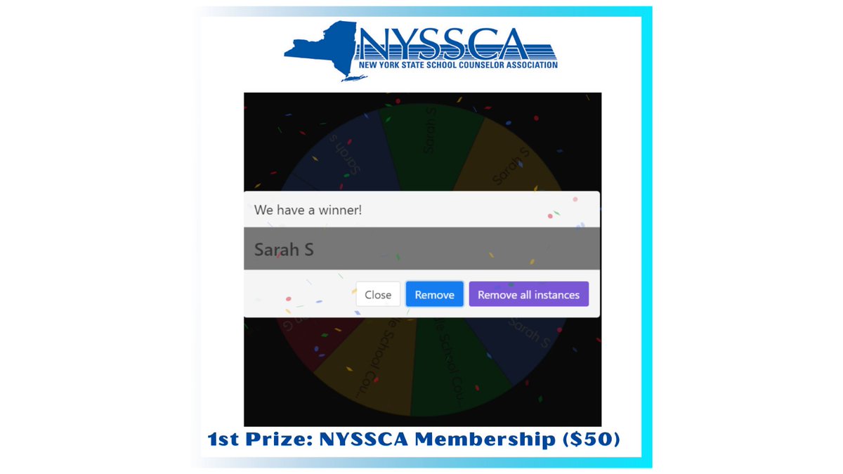 NYSSCAtweets's tweet photo. Thank you to all who participated! Help us congratulate our winners! 🙌🎉  #nysscchat @sstigli1 @NicoleMayers06 Miss Muckey https://t.co/s6Nl9oN6fJ