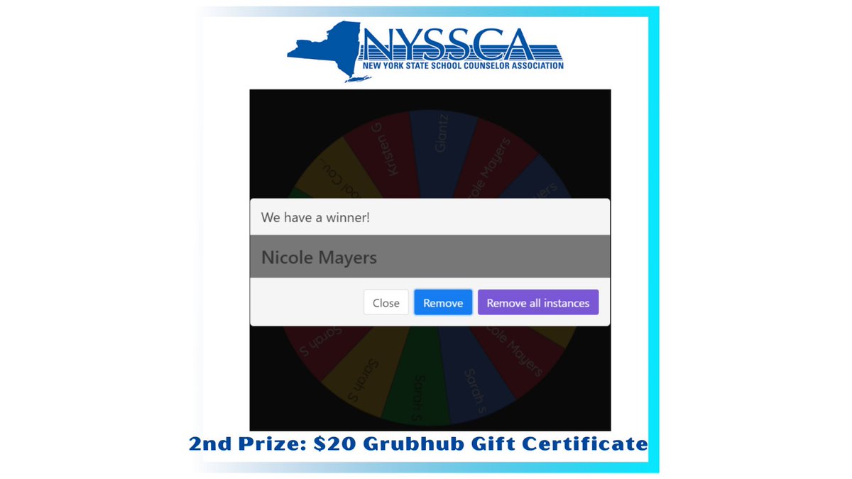 NYSSCAtweets's tweet photo. Thank you to all who participated! Help us congratulate our winners! 🙌🎉  #nysscchat @sstigli1 @NicoleMayers06 Miss Muckey https://t.co/s6Nl9oN6fJ