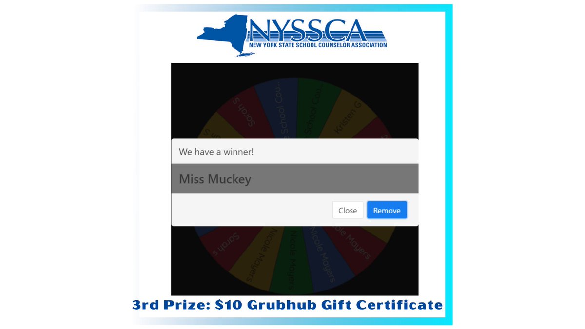 NYSSCAtweets's tweet photo. Thank you to all who participated! Help us congratulate our winners! 🙌🎉  #nysscchat @sstigli1 @NicoleMayers06 Miss Muckey https://t.co/s6Nl9oN6fJ