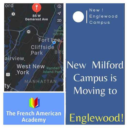 FAAcademyNJ's tweet photo. Fantastic News!
Our New Milford Campus will move to Englewood, in July 2021.
https://t.co/ts468aeFTu
Enrollment is open ! #bilingualism #internationalschool #education @aefeinfo @franceinnyc  @NJAISnews @NicheSocial @MSAaccredited https://t.co/AdFBL9QmvN
