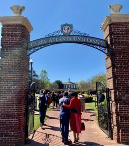 SaportaReport's tweet photo. In the latest step in a campus renovation, @CAU unveiled the new Harkness Hall Quadrangle Gate Entrance. https://t.co/32yMm1XylU https://t.co/wfWQf4NAkt