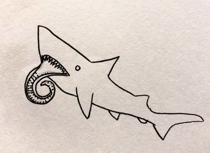 おはようございます(*'∀`*)
今日も頑張りましょ?
石炭紀 ヘリコプリオン
三畳紀には絶滅しちゃった?
#古代さめ  #スチームパンクイラスト  #ペン画 #ヘリコプリオン
#絵師さんと繋がりたい 