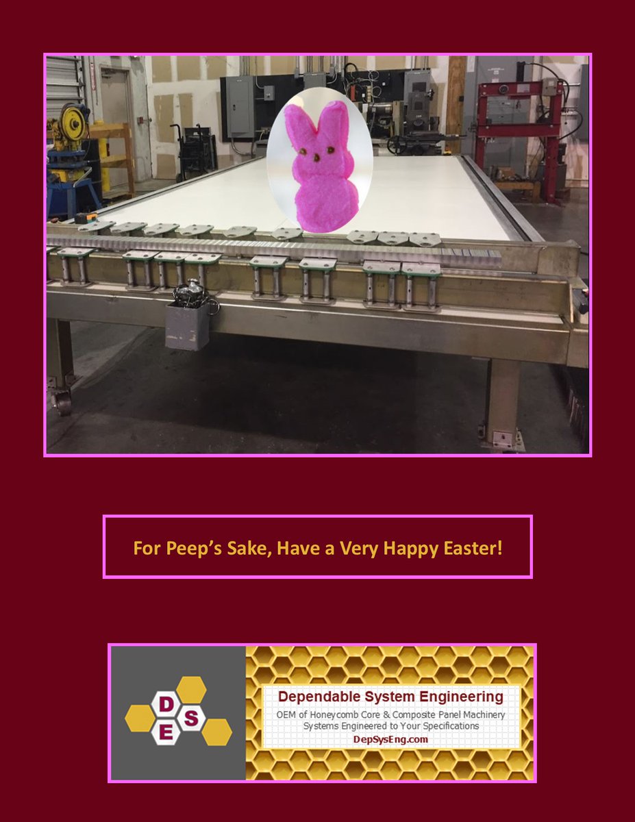 DepSysEng's tweet image. Hoppy Easter, Peeps!
#PeepFun, #PeepsBeWithYou, #LittleBoPeep, #LilPeep, #MarshmallowPeepsCandy, #PinkBunnyPeeps, #HoneycombCorePanelExpanderMachine, #DependableSystemEngineering, #SarasotaFlorida