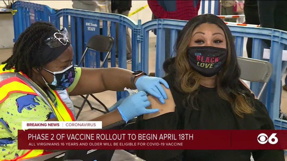 allenandallen's tweet photo. #VaccineUpdate In just 17 days, everyone in #Virginia age 16 and older will be eligible to receive a #COVID19vaccine.
Health districts that have not moved into #Phase1c, should be able to do so by next week.
https://t.co/KHDrZUWciq https://t.co/jOMNPT3c5j