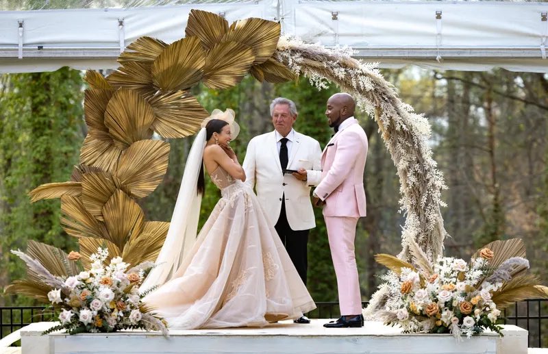 DeMiciaValon's tweet photo. Jeezy and Jeannie are officially married. Nice gowns. (Photos by Denis Reggie) https://t.co/tzPM6QiNgM