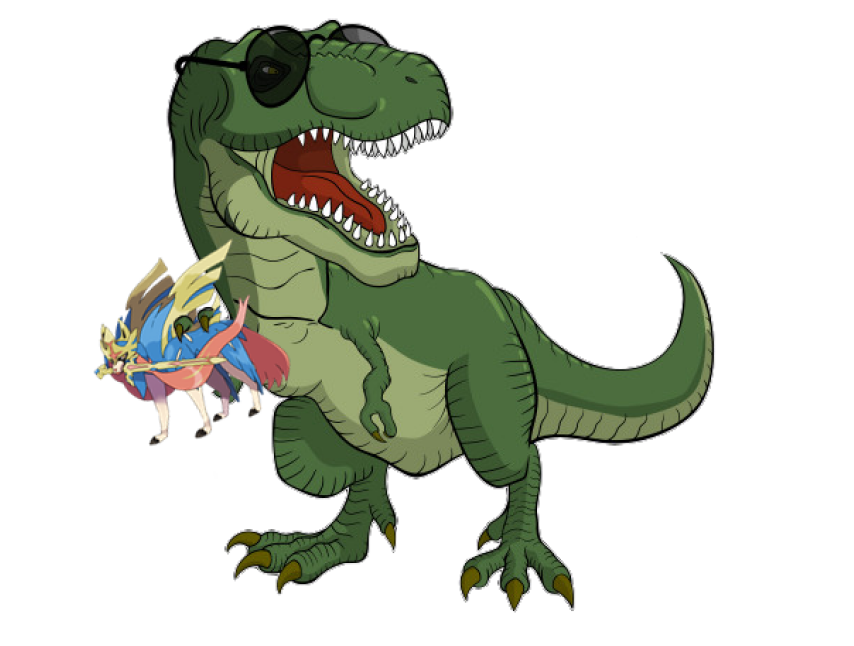 ZacianHolds's tweet photo. Trex (with sunglasses) https://t.co/a8oaCXaYhd