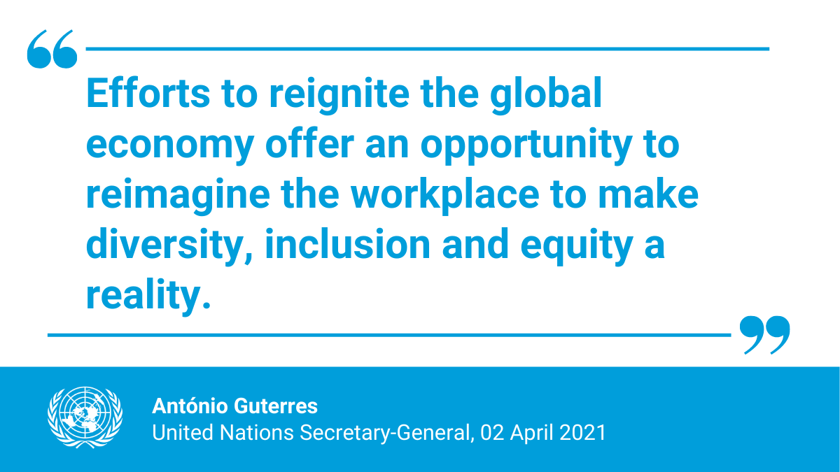 UN's tweet photo. "Pandemic recovery is an opportunity to rethink our systems to ensure that people with autism can realize their full potential."
-
- @antonioguterres on Friday's #WorldAutismAwarenessDay. https://t.co/RuQIeTwa9g https://t.co/p9Bw2ZOVL9