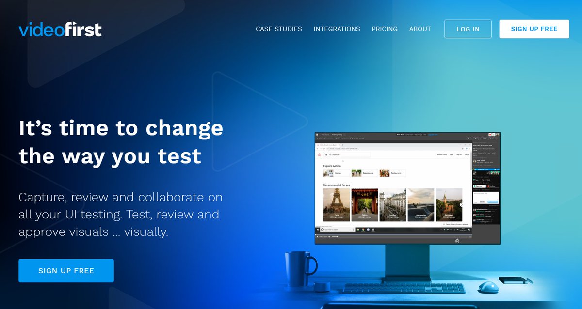 video_first_io's tweet photo. Delighted to announce the launch of our redesigned website - https://t.co/fQGGGr3KJO.  Please visit the site and if you have any questions / would like a chat on how Video First can revolutionize your user interface testing, don't hesitate to reach out! #userinterface #testing https://t.co/0jrmKj1Fqt