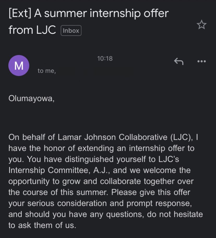 OAJIGE's tweet photo. Update: The internship, secured.🔒

Happy New Month my people.❤️ https://t.co/m5juGqGhR8