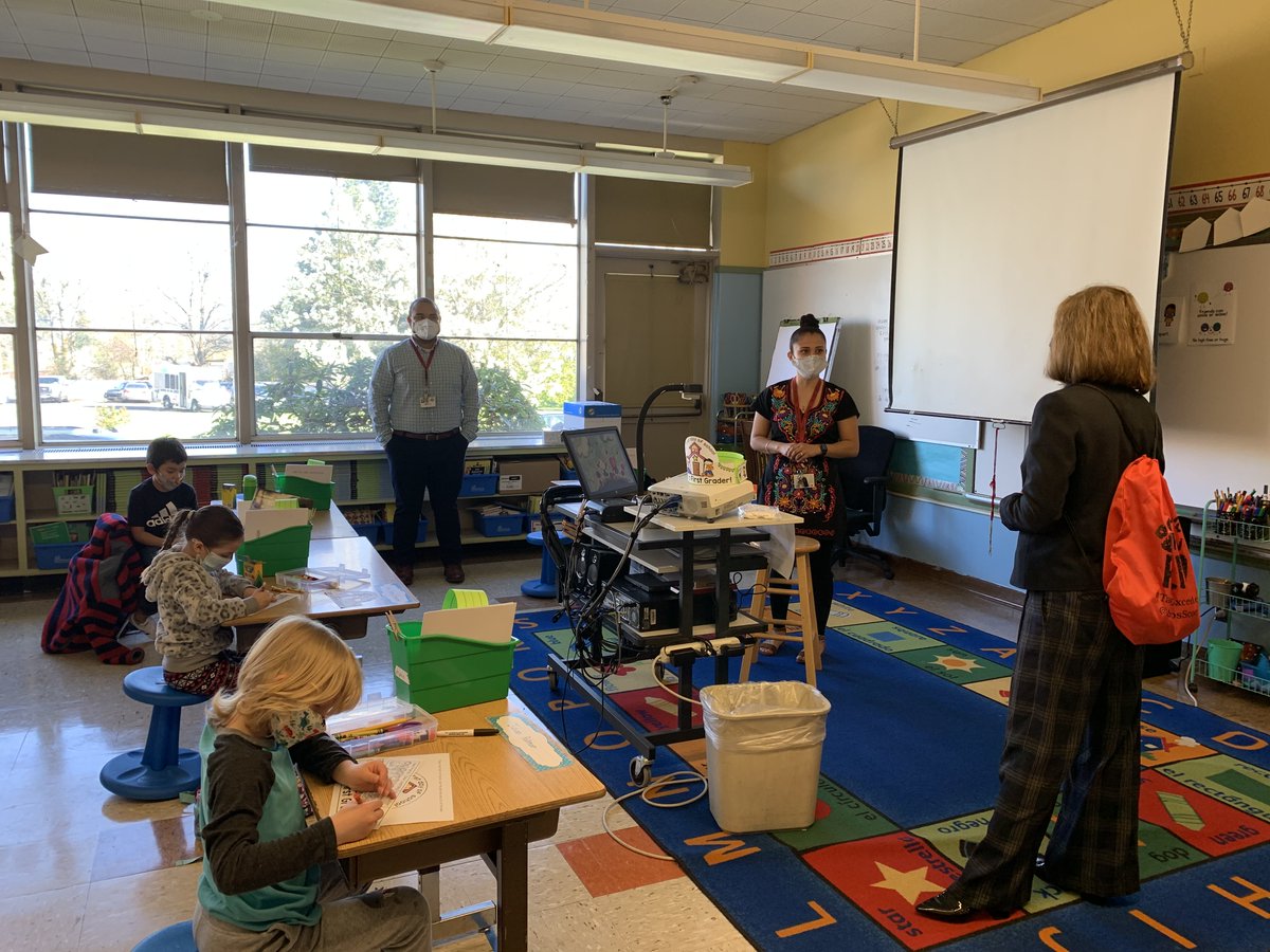OregonGovBrown's tweet photo. Happy first week back at school, @SomosScott! It was wonderful to see so many excited students and @PPSconnect teachers this morning — I was so impressed by the preparations they've made to bring students safely back into the classroom. Let's finish the school year strong! https://t.co/OJjLHjmHXj