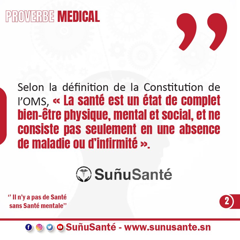 sunusante_sn's tweet image. 🔴PROVERBE MÉDICAL
&apos;&apos; IL N&apos;Y A PAS DE SANTÉ SANS SANTÉ MENTAL&apos;&apos;

@sunusante_sn