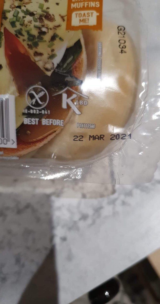 MrsVFlynn's tweet photo. @AsdaServiceTeam just had a delivery and have been given some out of date muffins as a sub, instead of my GF brioche rolls. They are already mouldy and bb 22.03!? https://t.co/TEF254GnQr