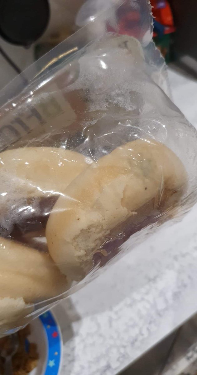 MrsVFlynn's tweet photo. @AsdaServiceTeam just had a delivery and have been given some out of date muffins as a sub, instead of my GF brioche rolls. They are already mouldy and bb 22.03!? https://t.co/TEF254GnQr