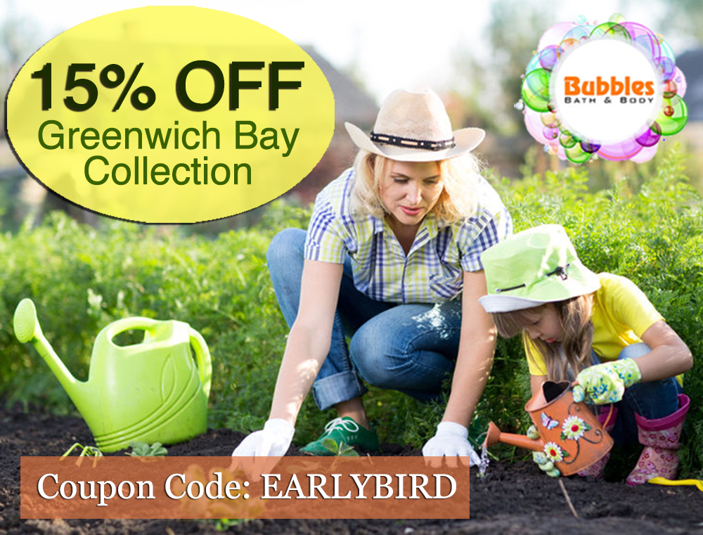 bubblesbathbody's tweet photo. Early Bird Mother's Day Sale! Save 15% Off all Greenwich Bay Trading Co. products at https://t.co/bqSg5EoWQm. Use coupon code: EARLYBIRD - https://t.co/rCfeKjVdNS https://t.co/TAyi1nkzvA