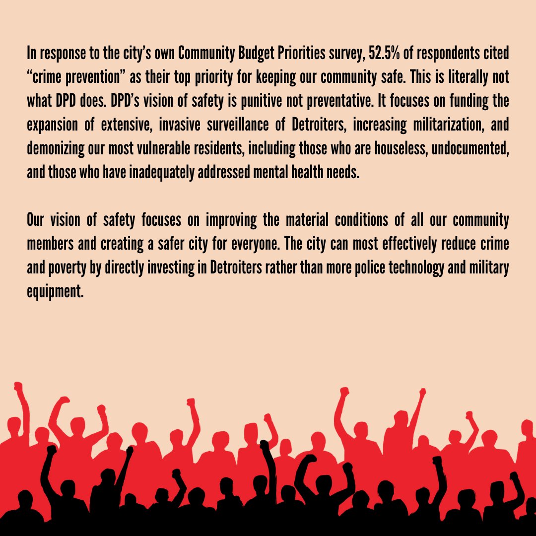 detroitdsa's tweet photo. #DefundThePolice #RefundDetroit https://t.co/F7TIclbw9H