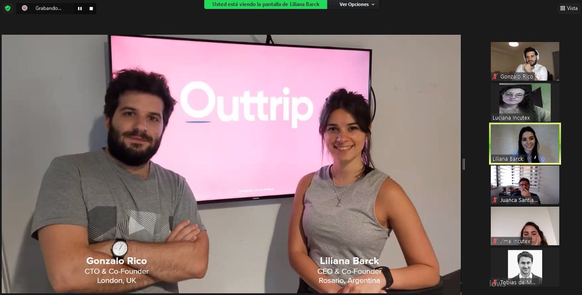 incutex's tweet image. ¡Compartimos juntos un nuevo jueves de #PitchToWin!

De la mano de @LyBarck, conocimos la propuesta de valor de @Outtrip_ok, un #marketplace para rentar toda la indumentaria y equipamiento técnico para actividades al aire libre.

¡Un gusto escucharlos! ¡El mejor de los éxitos!🙌