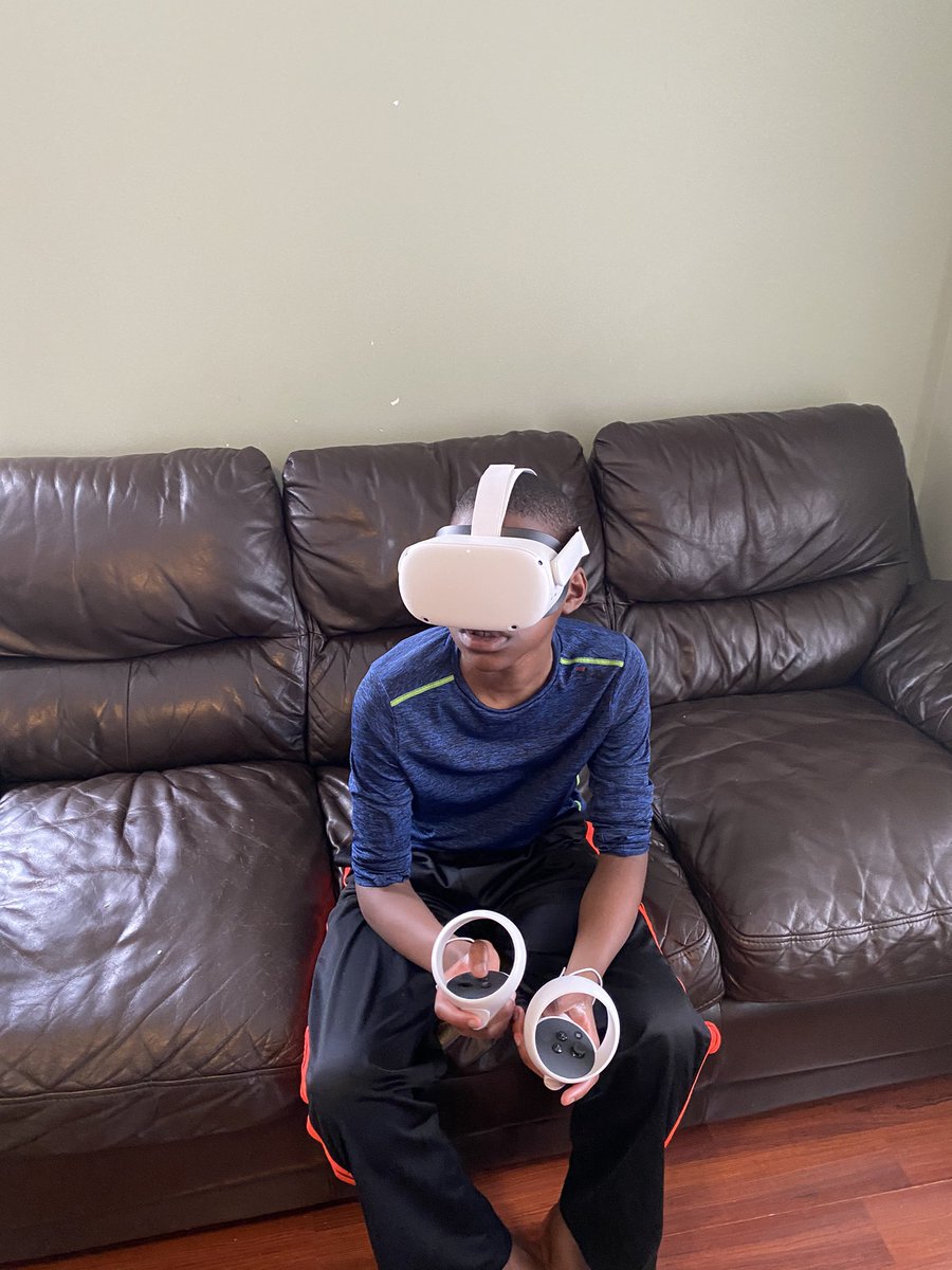 dangwenyi's tweet photo. My son Jonathan tells me VR (Virtual Reality) is the new reality, and in it, no need to stay six feet apart because you have to be alone in your own guarded space. I am enjoying them for sure, I am wondering if VR cars should become a reality sooner than 2050 for everyone! https://t.co/oN0wSf1kbV