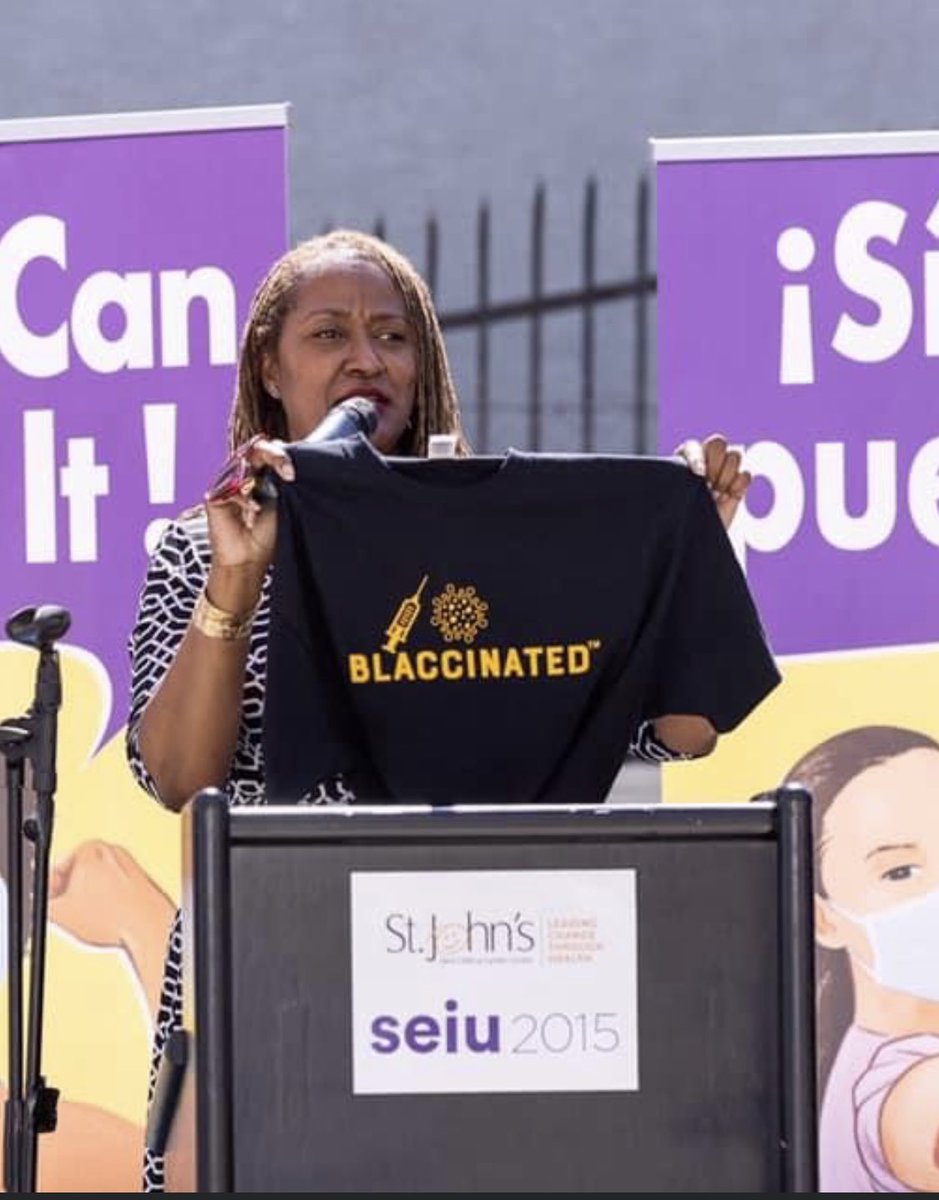 blaccinated's tweet photo. Thank you and shout out to LA County Supervisor @HollyJMitchell! She’s #Blaccinated! #Vaccinated #COVID19vaccine #SEIU @SEIU2015 @Wellchildorg https://t.co/ShzpQ9slCh