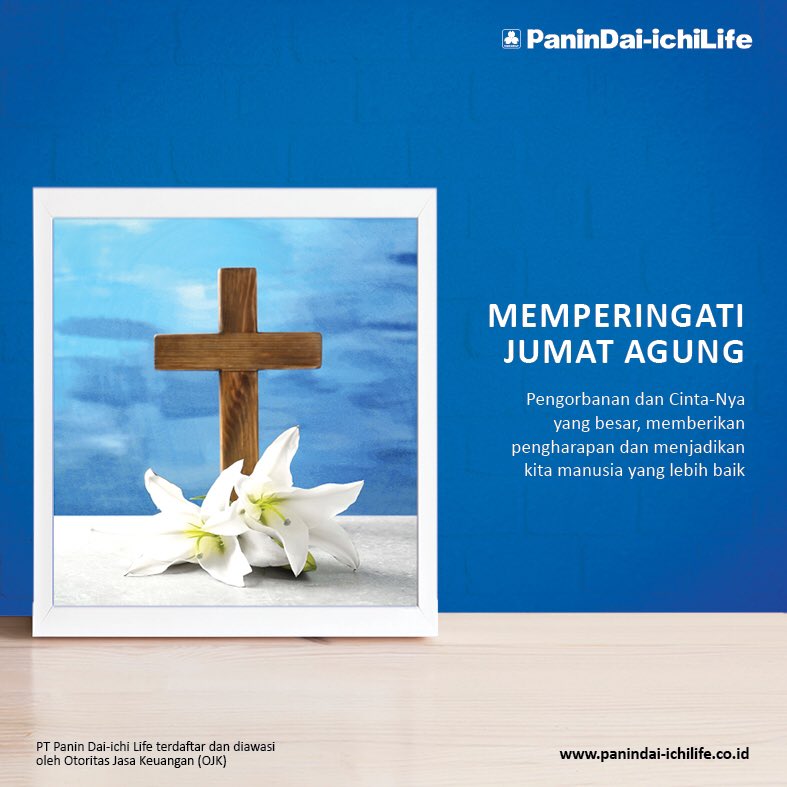 panindaiichi's tweet photo. Semoga pengorbanan dan cinta-Nya yang besar memberikan pengharapan serta menjadikan kita pribadi yang lebih baik.
.
Memperingati Jumat Agung, wafatnya Yesus Kristus
.
#PaninDaiichiLife #ByYourSideForLife #JumatAgung https://t.co/cBa5yvbrSp