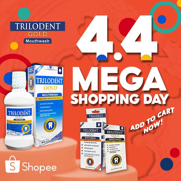 trilodentgold's tweet photo. 4 Oral Health. 4 Oral Safe.
Grab your Trilodent Gold Mouthwash at 4.4 Mega shopping day 📍🔖 mag-add to cart NOW!
#onlinestore #mouthwash #Philippines #dentalcare #oralhealth #oralhygiene #oralcare #dentalhealth
#ShopeePH https://t.co/KwwWVr0fzT