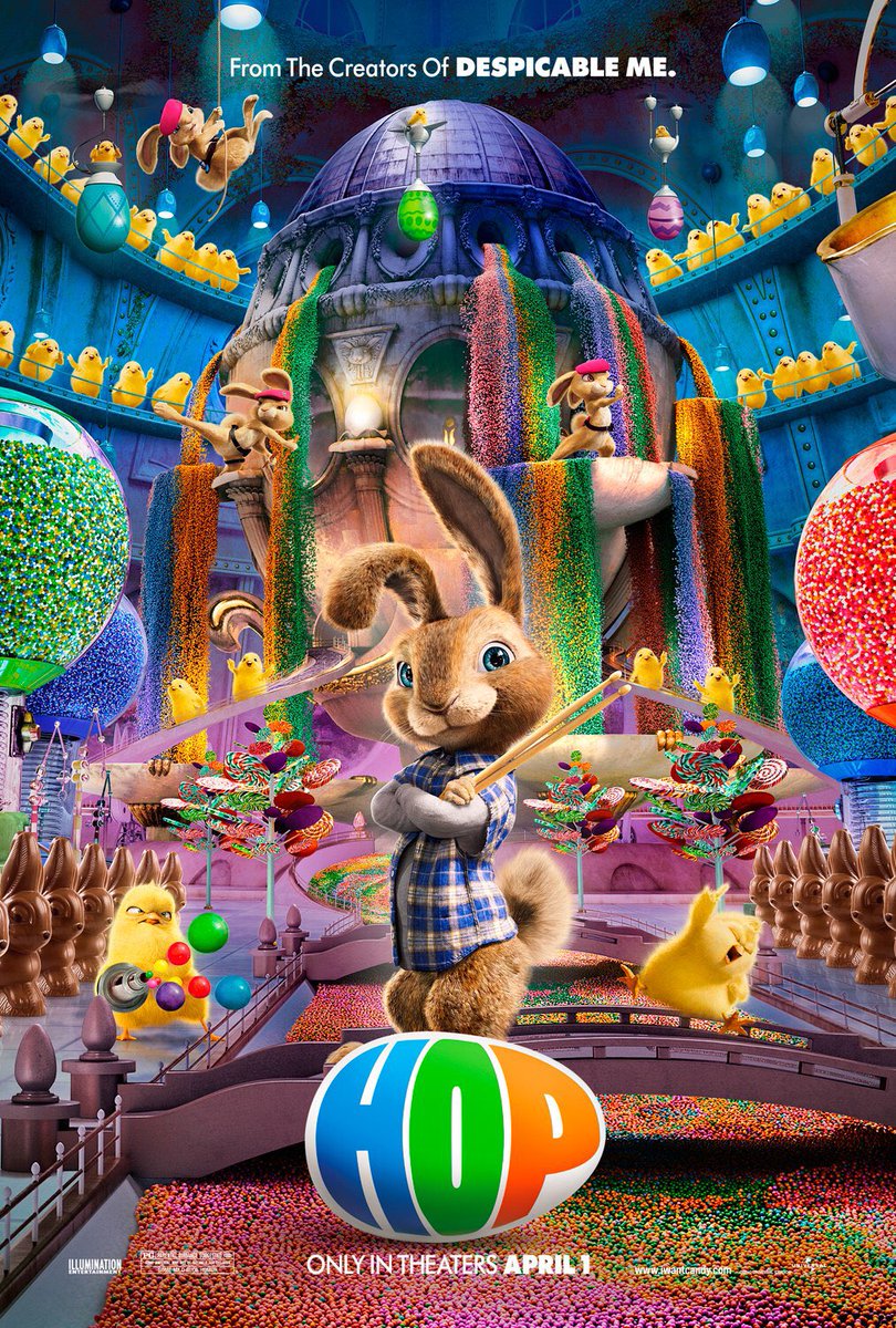 FilmNewsNos's tweet photo. 🎬MOVIE HISTORY: 10 years ago today, April 1, 2011, the movie ‘Hop’ opened in theaters!
#RussellBrand #JamesMarsden #KaleyCuoco #GaryCole @Elizbethperkins #HankAzaria #HughLaurie #TiffanyEspensen #DavidHasselhoff #ChelseaHandler #DustinYbarra #ColetonRay #DjangoMarsh https://t.co/LZYOtc8dH4