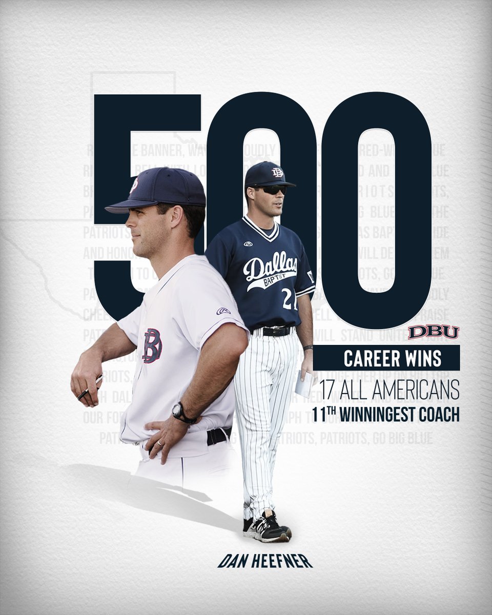 Pats win! DBU defeats Valparaiso, 6-1, as Head Coach Dan Heefner collects win number 500 for his career!
